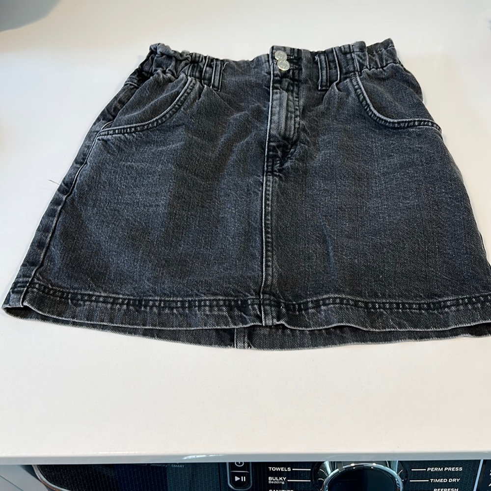 Black Jean skirt. Top shop size small.